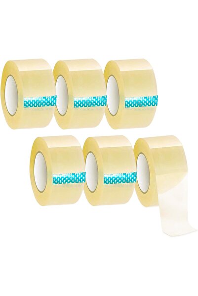 Pescador شريط تغليف شفاف 48 مم × 100 ياردة (6 قطع، كل منها 100 ياردة)