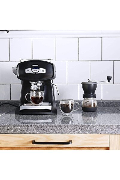 Pescador Double Wall Glass Tea Coffee Cups with Handle, Insulated Mugs, 250 ml, Set of 4