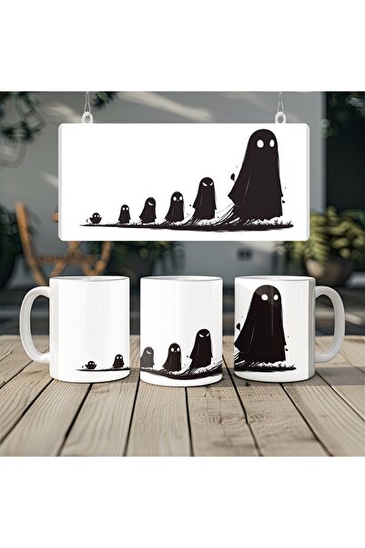 Beramussa كوب عائلة الأشباح المخيفة - كوب مزخرف بنمط الحلوى - تصميم ممتع لعيد...