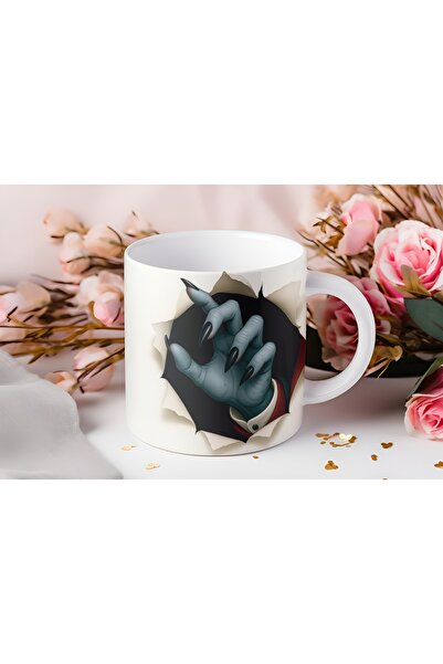 Beramussa 3D Dracula Hand Mug - 3D Dark Monster Claw Design Mug - Non-Embossed