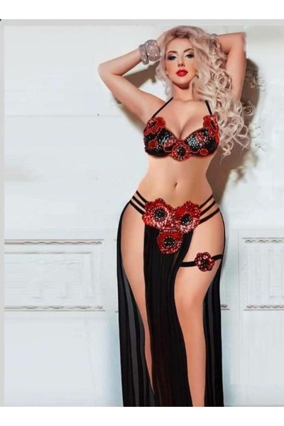 RAHAF TİCARET Kadın Ultra Şık Oryantal Dans Kostümü