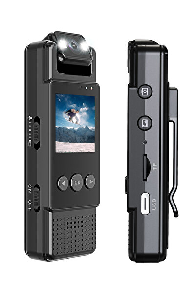 TechnoStation Mini Çanta Boy Mandallı Vücut Vlog Kamerası Yayıncı Kamera Port...