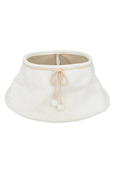 FEERIC LIGHTS & CHRISTMAS Decorative Christmas tree skirt cover, fluffy, diameter 56 cm, white