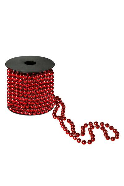 OEM Ghirlanda de margele pentru bradul de Craciun, 10 metri, rosu