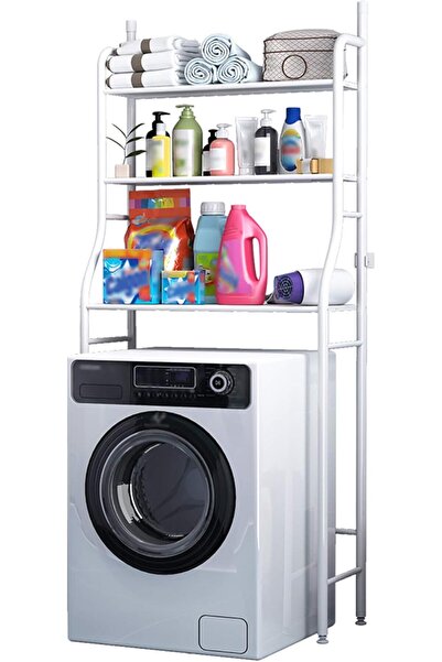 Twinkle Mart منظم مساحة للحمام بثلاثة مستويات (أبيض)