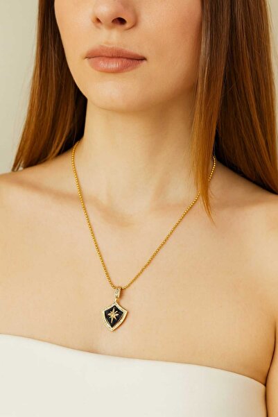 staınless steel قلادة فاخرة من الفولاذ مع حجر الزركون من BİLGE TAKI