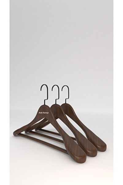 askı sarayı Ceviz Ahşap Ceket Ve Palto Askısı , Takım Elbise Askısı Özel Omuz...