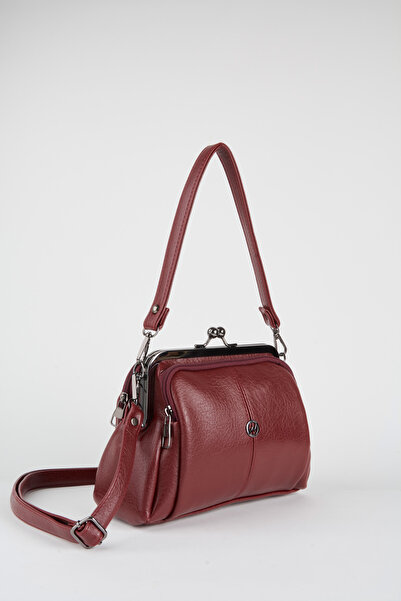 Vivaq Women's Burgundy Butterfly 4-Compartment Lined Scholarship and Zipper Closure Handbag and Shoulder Bag