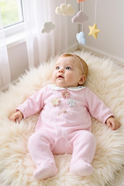 SeaBubbles Floral Velvet Baby Girl Romper