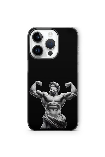 FLAMENKO حافظة هاتف شفافة متوافقة مع هاتف iPhone 13 Pro بتصميم تمثال قديم على...