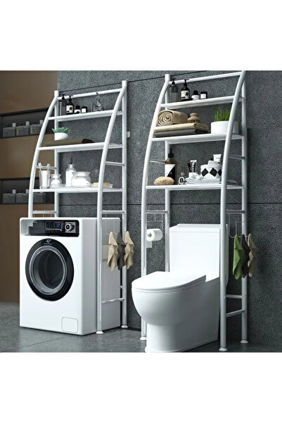 Twinkle Mart رف تخزين الغسيل في الحمام - فوق الغسالة/المرحاض، منشفة مكواة موف...