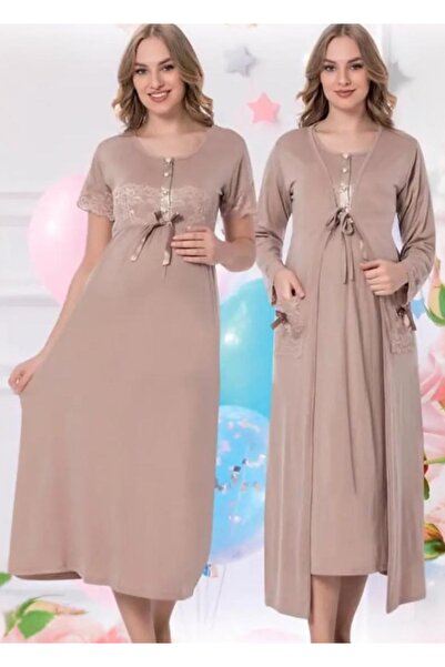 RAHAF TİCARET Hamile Ve Lohusa 2 Parçalı Gecelik Takımı