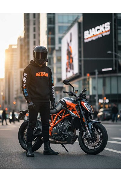 BJACKS Motorsports Wear KTM Street Edition Motorcu Hoodie – Şehirde Pist Ruhu