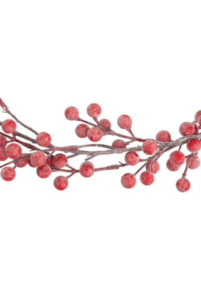 Mandalin , Ghirlanda decorativa cu fructe rosii, 190 cm, rosu