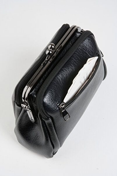 Vivaq Women's Black Butterfly 4-Compartment Lined Handbag and Shoulder Bag with Zipper Closure