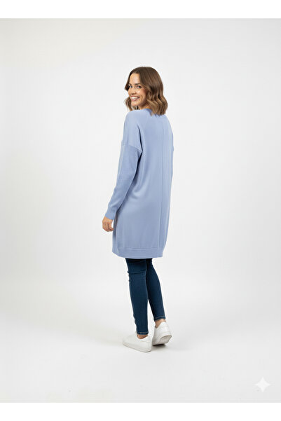 CELT Women's Mercerized Knitwear Tunic - Baby Blue