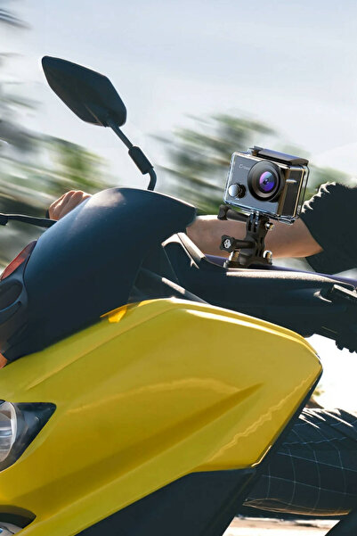 TechnoStation 4K Su Geçirmez Wi-Fi Aksiyon Kamerası Profesyonel Kurye Motorcu Sporcu Su Aksiyon Kamera 1080p