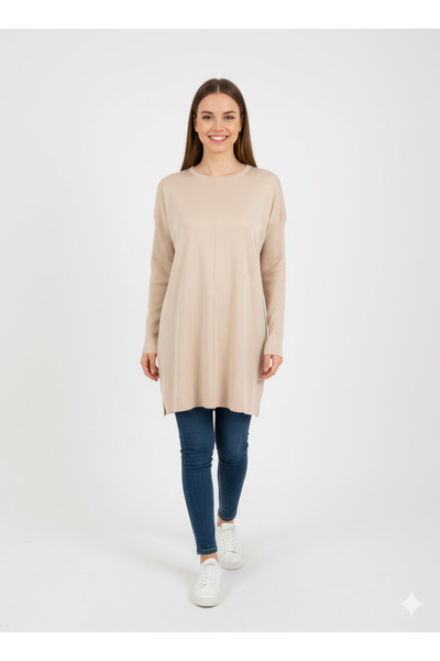 CELT Women's Mercerized Knit Tunic - Off White