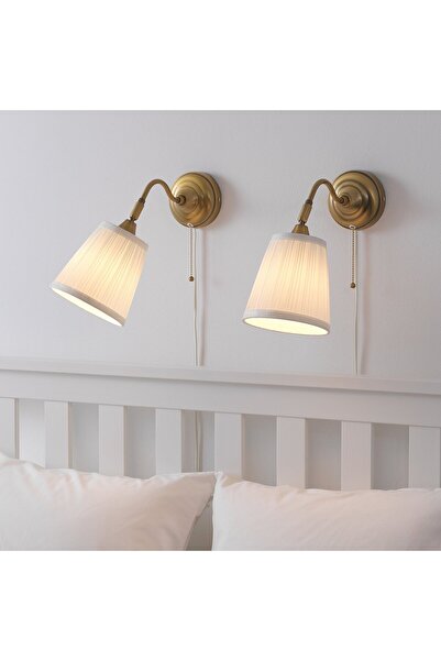 IKEA Wall Lamp, Brass/White