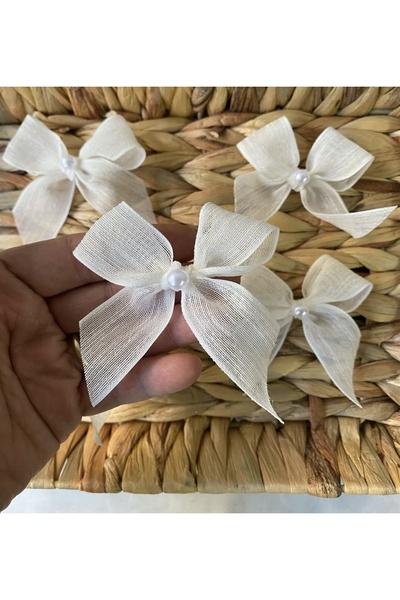 Gökçem hediyelik 15 adet keten hazır incili kurdele-