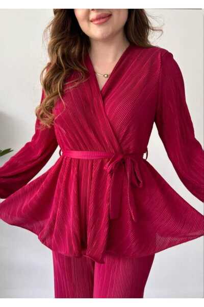 VİZYONER Krovave Pleated Bottom Top Suit