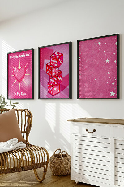 Ayabak Çerçeveli Poster 3'lü Set - Simli Serisi 3'lü Posterli Tablo - Hediyel...