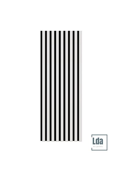 LDA Striații decorative PREMIUM din MDF, tip panou acustic, ALB MAT, 260x40 cm