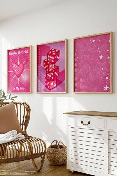 Ayabak Çerçeveli Poster 3'lü Set - Simli Serisi 3'lü Posterli Tablo - Hediyel...