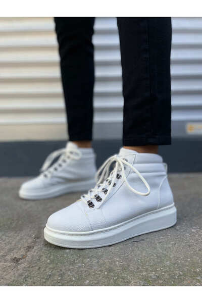 Zapatos حذاء رياضي رجالي JY206 Ottawa برباط ونعل طبي CBT - أبيض