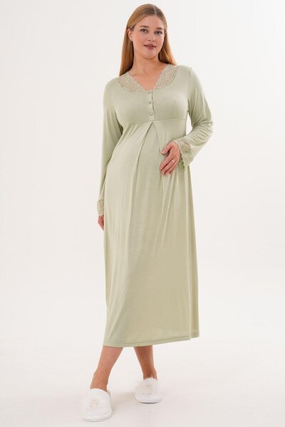 Mecit Pijama Mecit 6305 Green Maternity Nightgown