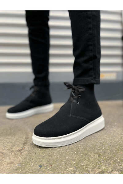 Zapatos حذاء رياضي رجالي JY207 أوسلو برباط ونعل طبي من الجلد السويدي SBT - أسود