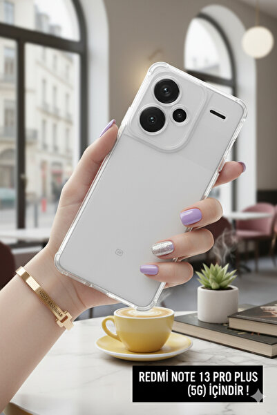 cepmoda Xiaomi "NOTE 13 PRO PLUS" Kılıf Yanları Renkli Buzlu Mat Şeffaf pent4...