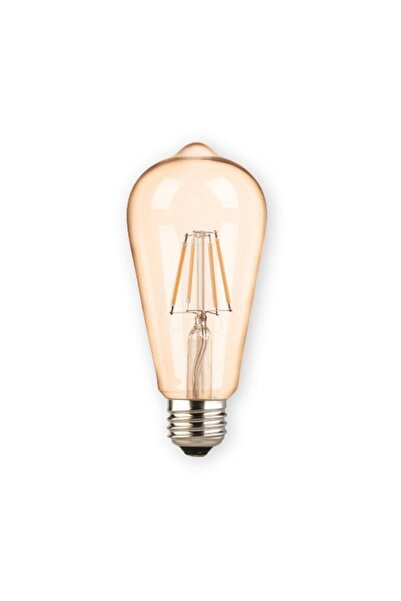 Klaus Bec Led Filament 6W 660Lm St64 E27 2700K Amber, KE48701 (100)