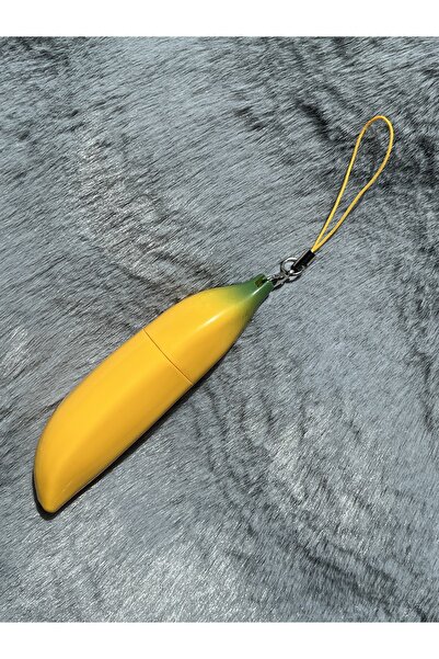 ZephiaStore Muz Şeklinde DIY Balm Kutusu Kendin Yap Lip Balm Anahtarlık Telef...