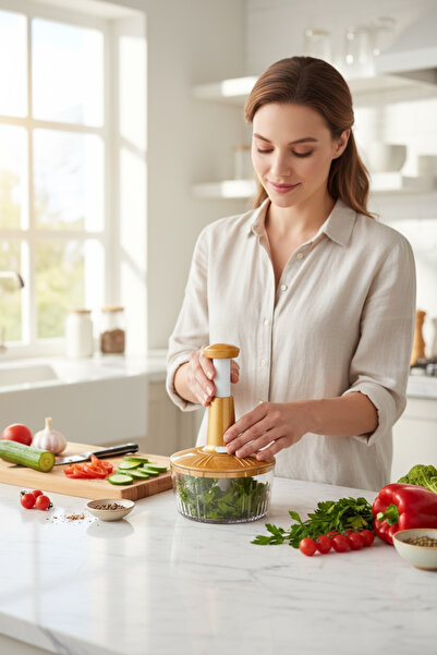 beyshome 3 Bıçaklı Solingen Paslanmaz Çelik Bıçaklı Basmalı El Rondosu Bas Ke...