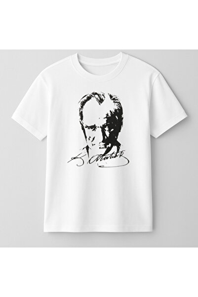 mixxi fashion Atatürk İmzalı 10 Kasım Atatürk'ü Anma 29 Ekim Kısa Kollu Baskı...