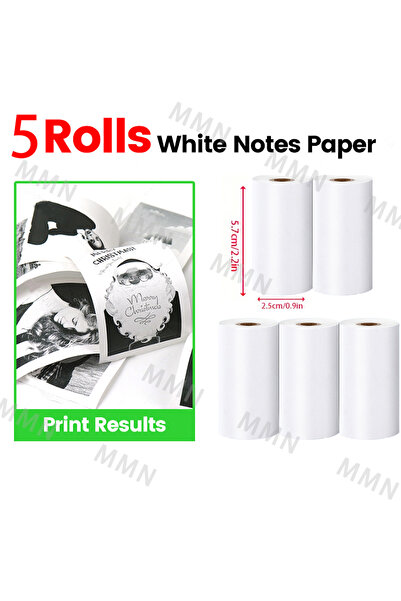 Choice3 طابعة حراري محمولة صغيرة الحجم للطباعة على الصور، 5 قطع، ورق طباعة، ط...