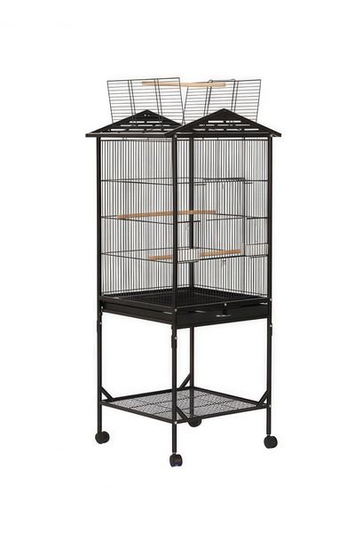 KidLe قفص طيور معدني، قفص حيوانات أليفة، قفص طيور متعدد الوظائف، بيت طيور فاخر