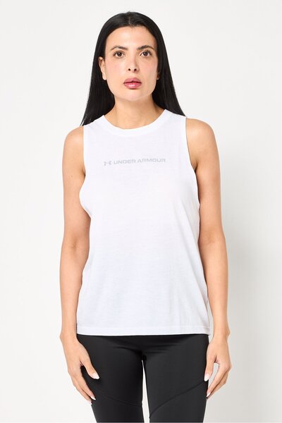 Under Armour Women Sportswear Fit Sleeveless Training Tank Top, White
