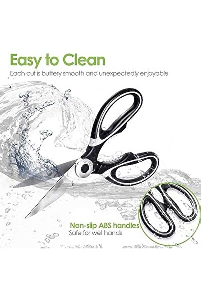 Other Multi-function Kitchen Scissors with Sharp Stainless Steel Blades & Blade Cover-(Random Color)