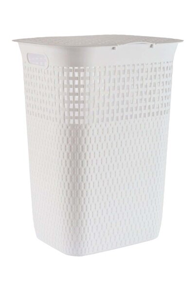 HYX سلة غسيل بلاستيكية متعددة الأغراض مع غطاء سعة 55 لترًا