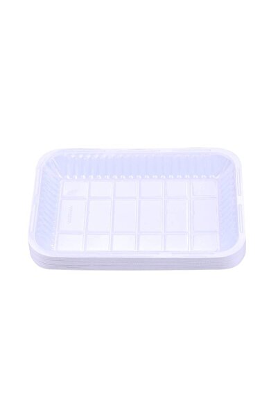 Generic Rectangular plastic plate, size No. 3 (50 pieces)