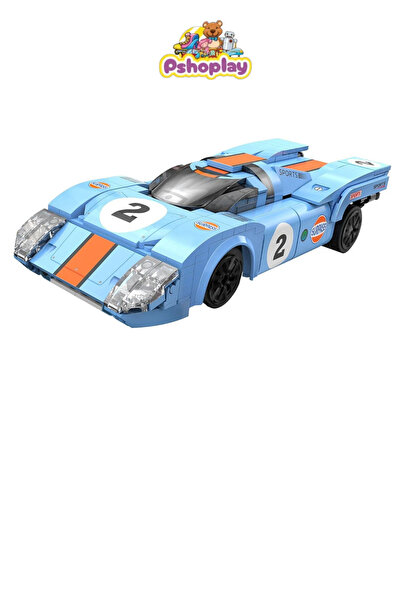 Pshoplay Azure Fırtınası 266 Parça Block Oyuncak Araba – 1:20 Ölçekli Mavi Spor Model
