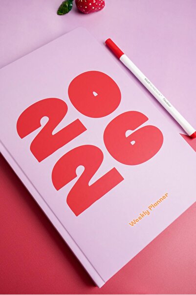 Matt Notebook 2026 B5 Седмичен планиращ календар 17x24 cm - 12 месеца Лилаво