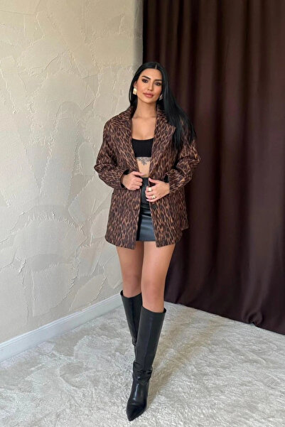 Livizmir Moda Jachetă leopard leopard