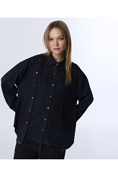 Twist Jean Shirt with Metal Accessories