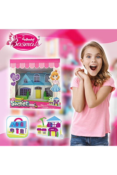 TSUMAB Basmah My Sweet Home Playhouse – Pretend Play Dollhouse Set for Kids