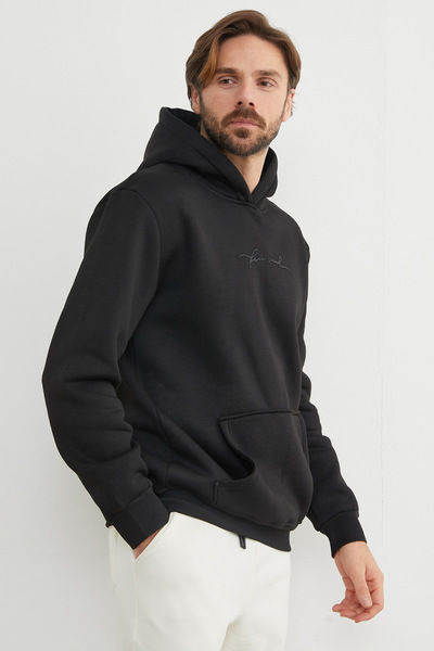 Fulla Moda Φούτερ με κουκούλα με στάμπα με 3 νήματα Free Soul