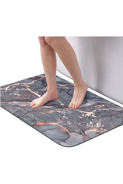 COOYA Bath Mat with Highly Absorbent, Non-slip Floor Mat with Non-slip Texture of the Bottom