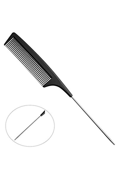 Türkiye Pin Tail Comb Rat For Hair Styling Fine Tooth Metal Pin Hairdressing ...